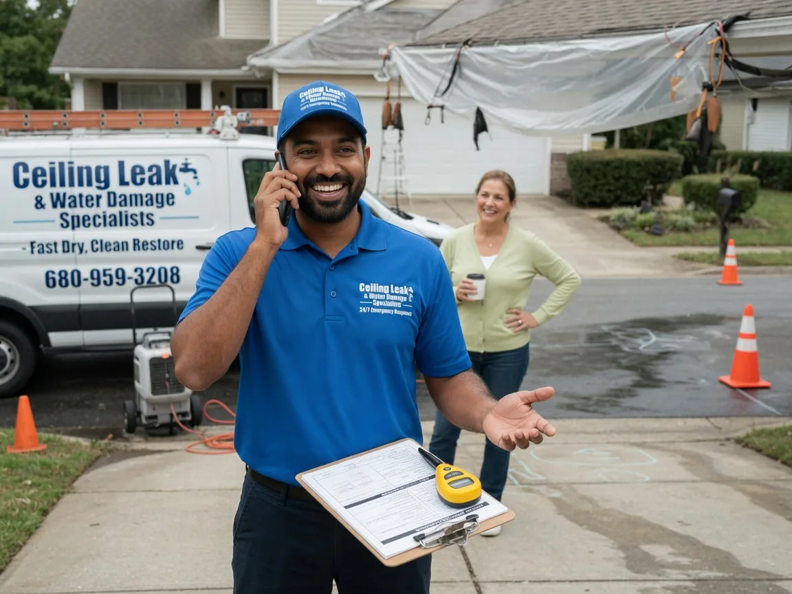 Ceiling Leak Cleanup Elbing, KS FAQs